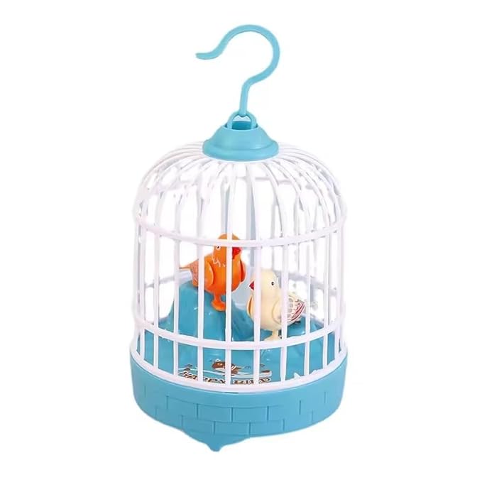 Lovely Talking Bird Cage for Kids with Light and Music Voice Controlled