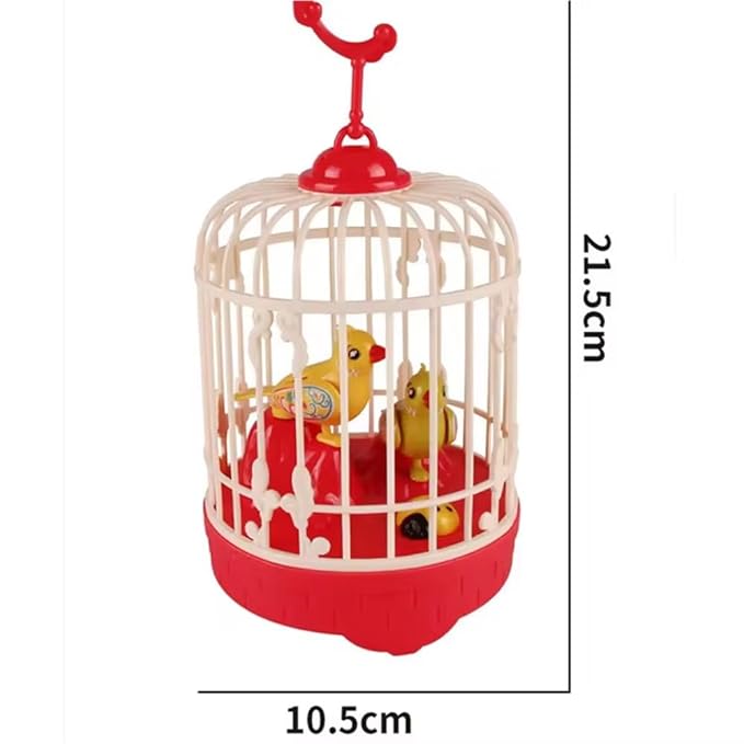 Lovely Talking Bird Cage for Kids with Light and Music Voice Controlled