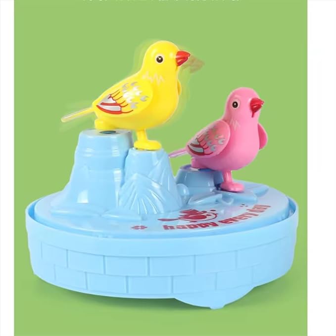 Lovely Talking Bird Cage for Kids with Light and Music Voice Controlled