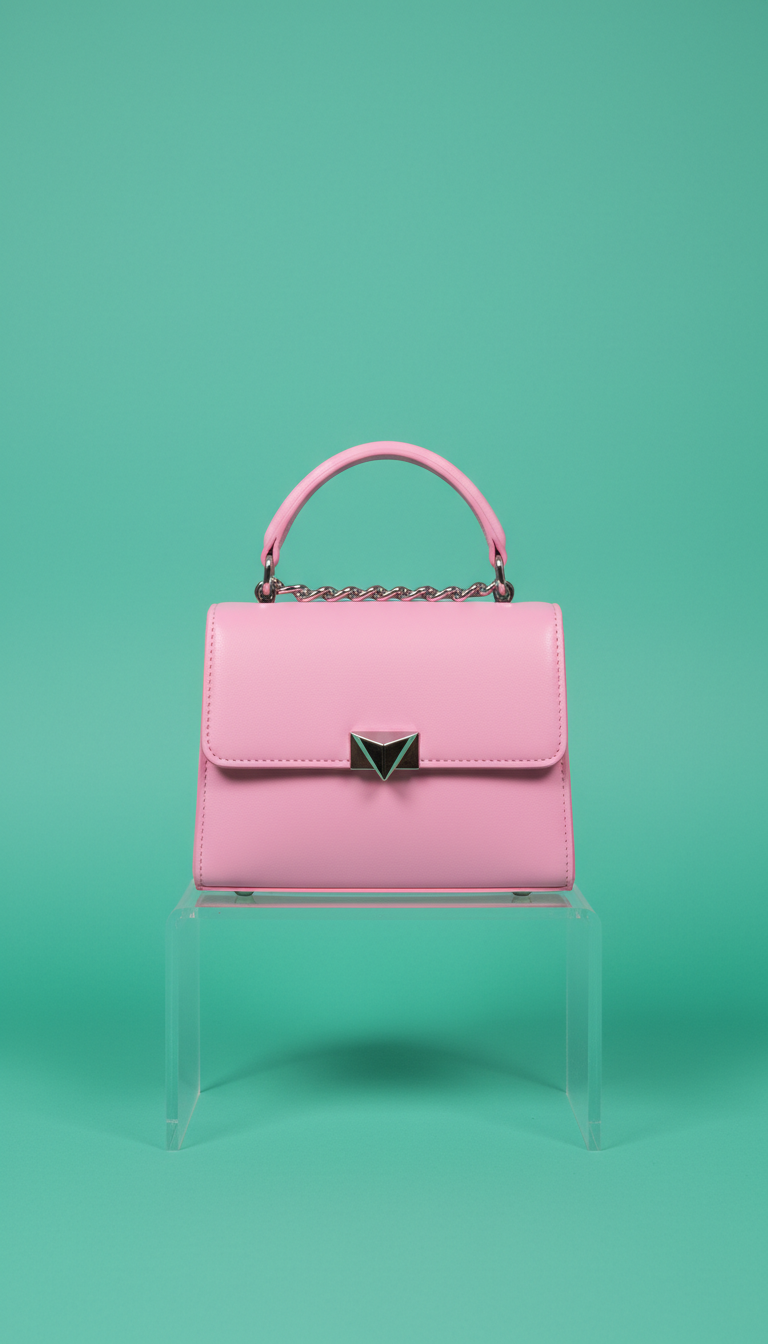 Mini handbag in viral pink