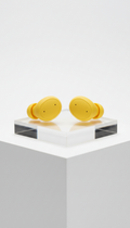 Wireless earbuds in pop yellow
